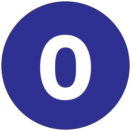 Bsc Preferred 2'' Circle - ''0'' Dark Blue Number Labels BUY00019782